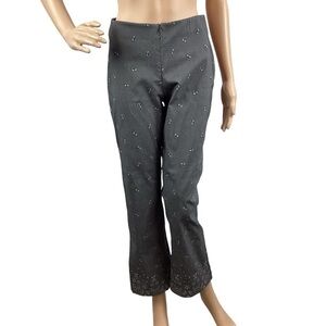 Bebe Printed Dress Pants Size 8 Gray